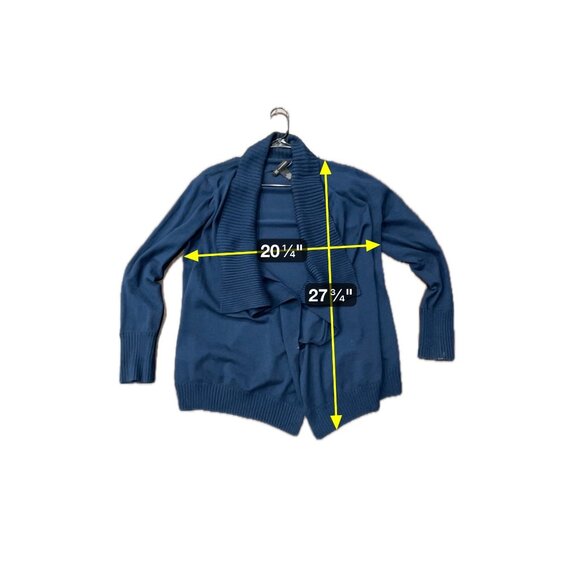 Inc International Concepts Shawl Cardigan Sweater Blue Sz Large Open Front Cozy - Picture 7 of 9